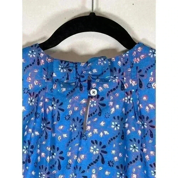 Crewcuts by J. Crew Girls Blue Cotton Printed Shift Dress Size 5 - Picture 5 of 6